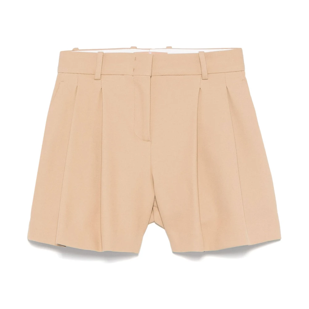 Ermanno Scervino Denim shorts met geborduurde details Beige Dames