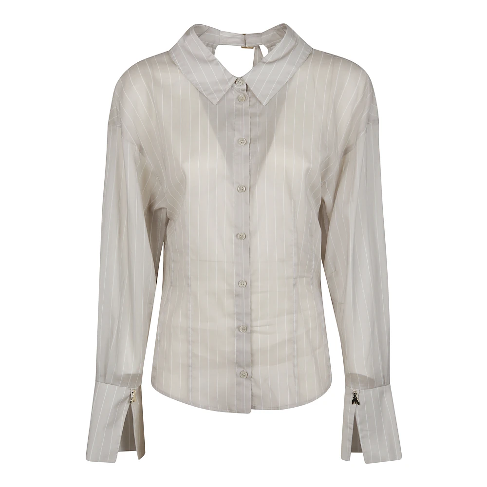 PATRIZIA PEPE Casual Katoenen Overhemd voor Mannen Gray Dames