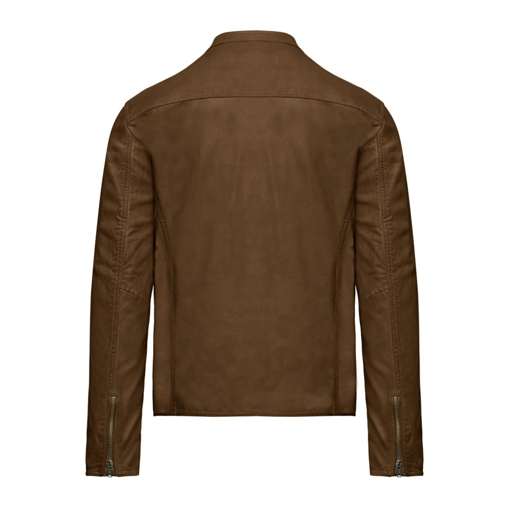 BomBoogie Leather Jackets Black Heren