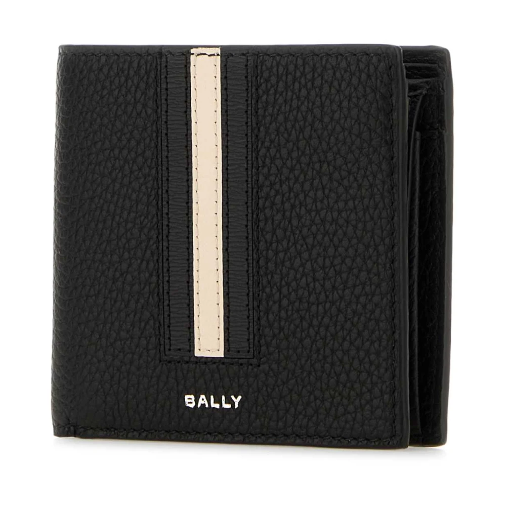Bally Klassieke Zwarte Leren Portemonnee Black Heren