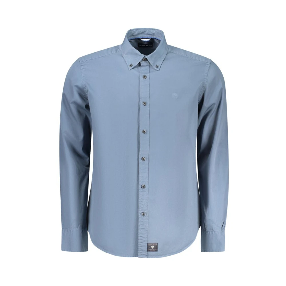 North Sails , Casual Shirts, Male, Blue, S, Cotton Relaxed Fit Long Sleeve Shirt - Image 3