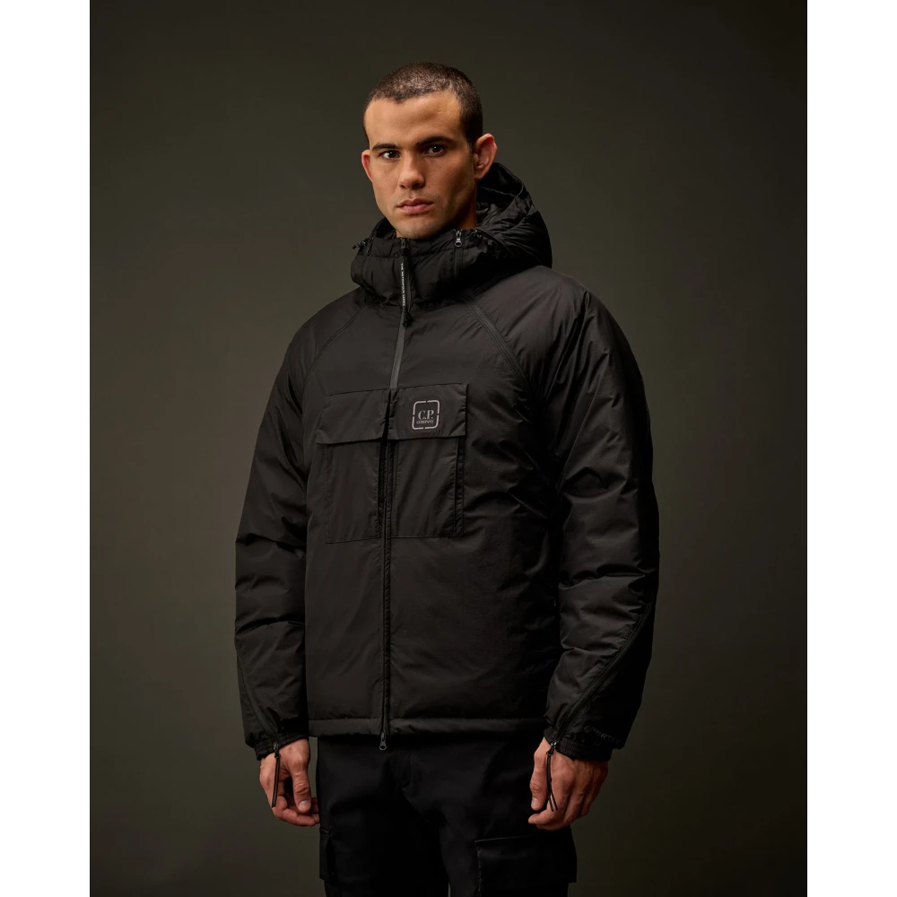 C.P. Company Metropolis Hooded Donsjas in Zwart Black Heren