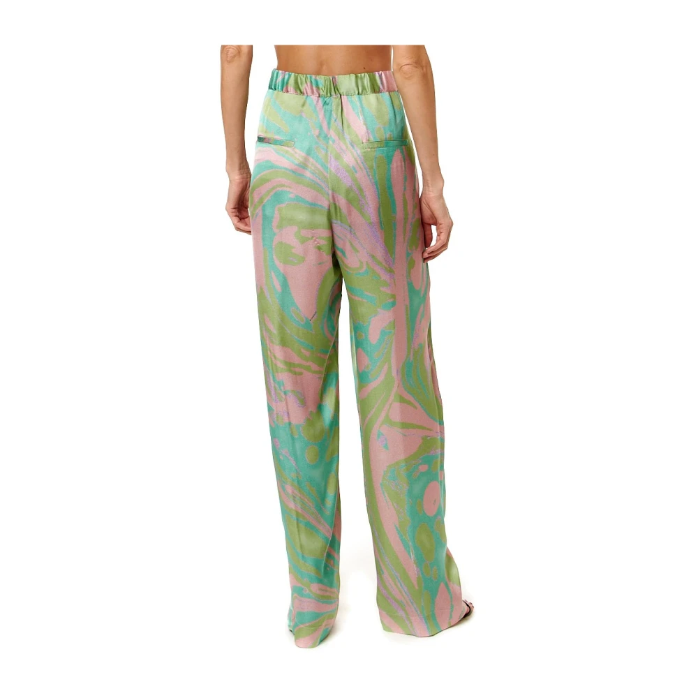 pinko Elegant Satin Lucido Green Pink Multicolor Dames