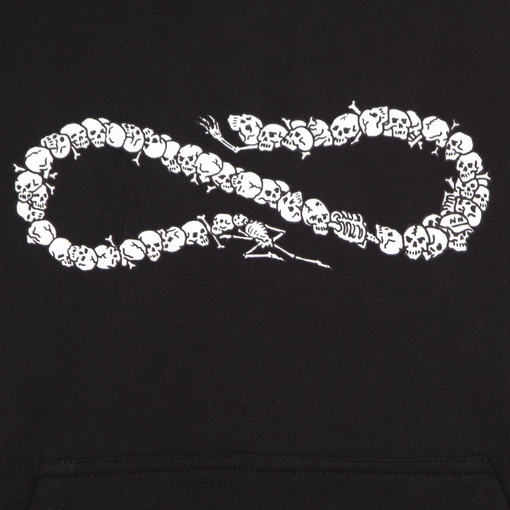 Propaganda Xv Bones Hoodie Zwart Lange Mouw Black Heren