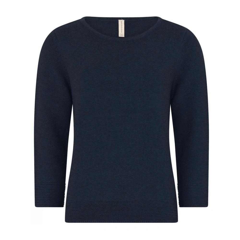 Skovhuus Gestructureerde A-lijn Jumper Bluser Marine Blue Dames