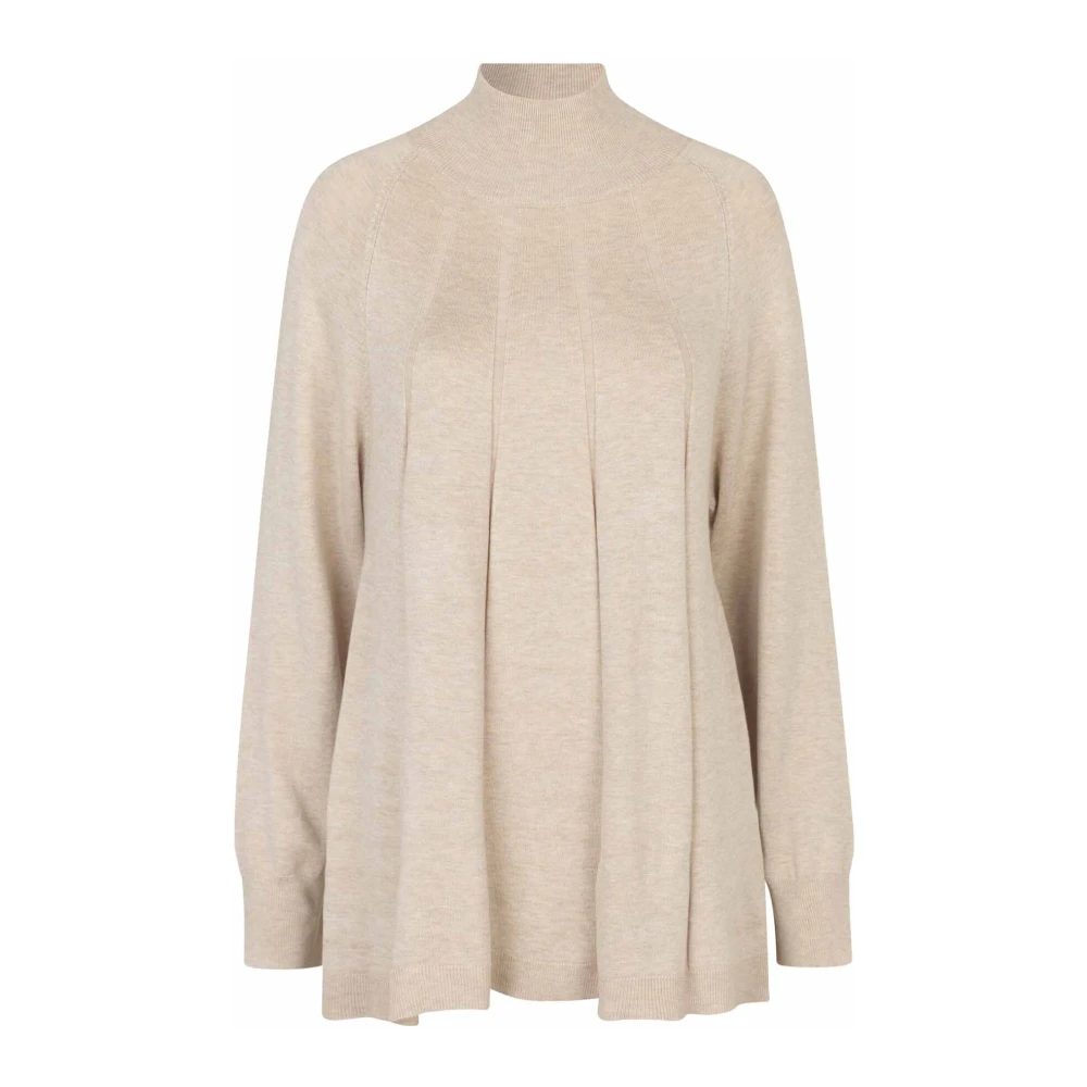 Masai Beige Mel Gebreide Top Vrouwelijke Stijl Beige Dames