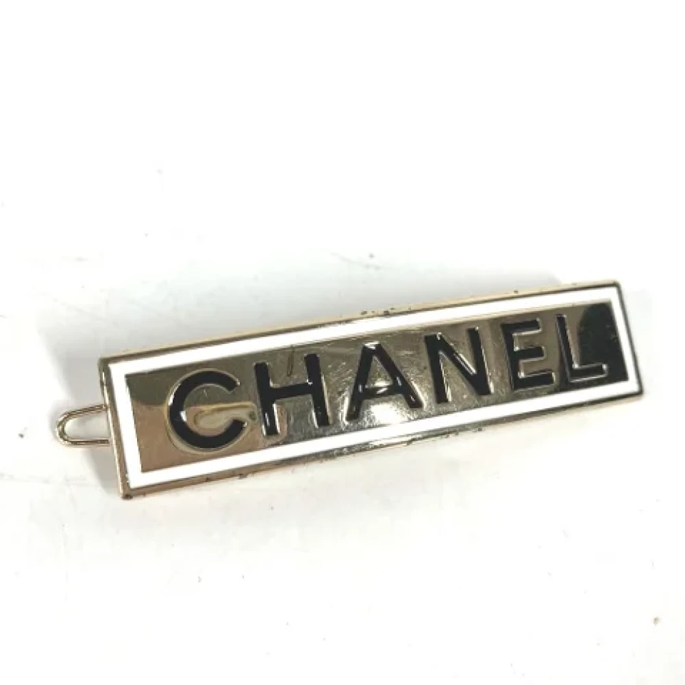 Chanel Vintage Pre-owned Fabric hair-accessories Yellow Dames