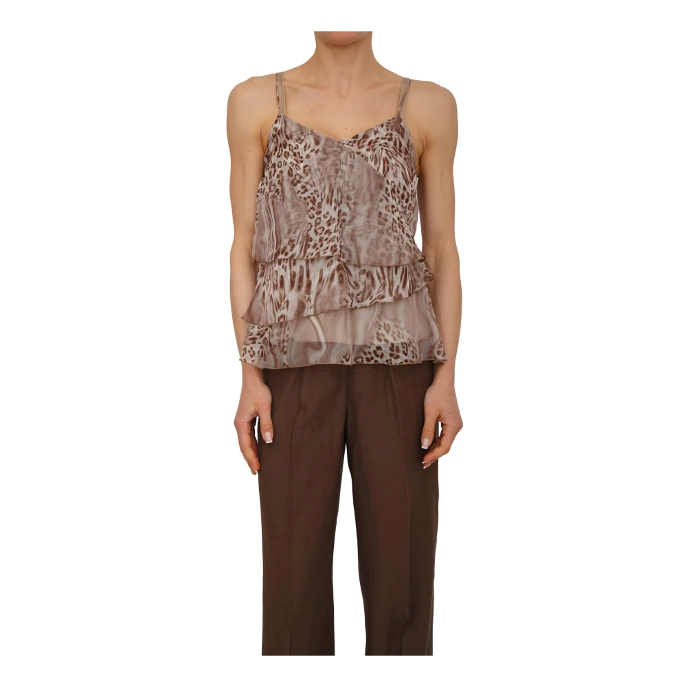 Blugirl Donna Multicolor Top, E, 2XS, New,
