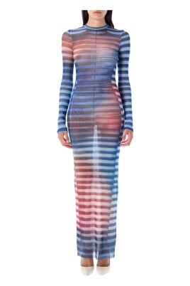air-print-long-sleeve-dress