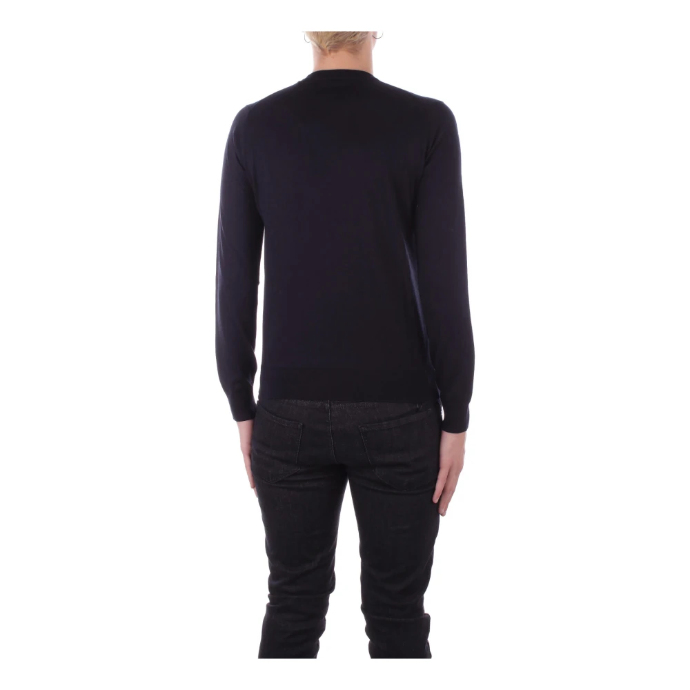 Alpha Studio Blauwe Trui Regular Fit Wol Blue Heren
