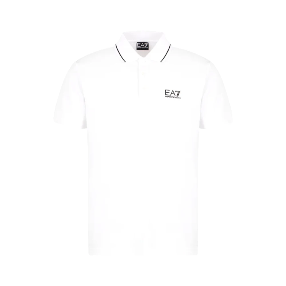 Emporio Armani Ea7 Mannelijk Wit Tops Heren, 2XL, Katoen, Polo Shirt