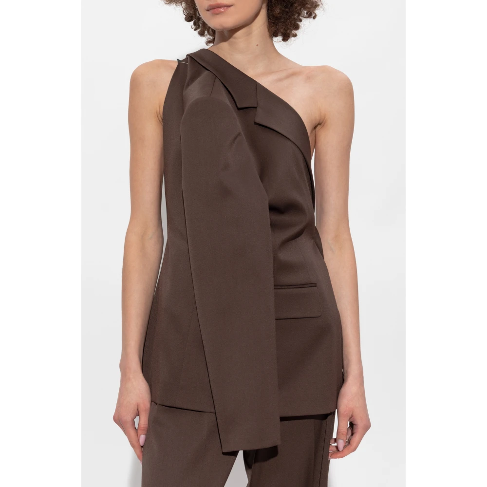 MM6 Maison Margiela Blazer met Cutout Brown Dames