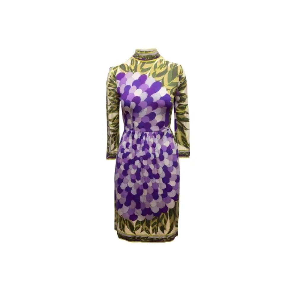 Emilio Pucci Pre-owned Fabric dresses Purple Dames