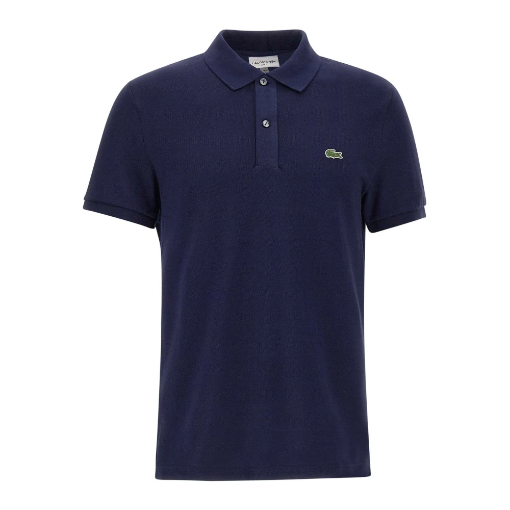 Lacoste Men's Blue Polo Shirts, L, Slim Fit Petit Piqué Polo