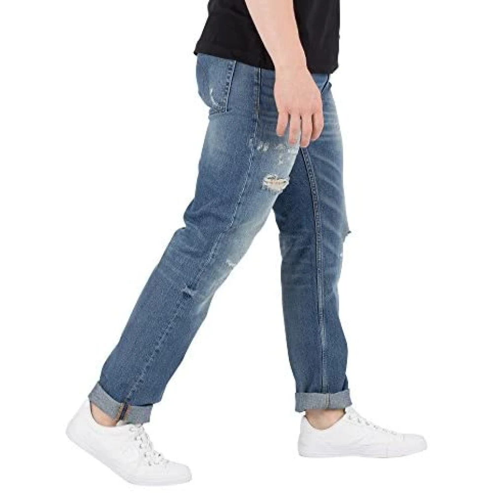 Calvin Klein Blauwe Denim Jeans Premium Italiaanse Stijl Blue Heren