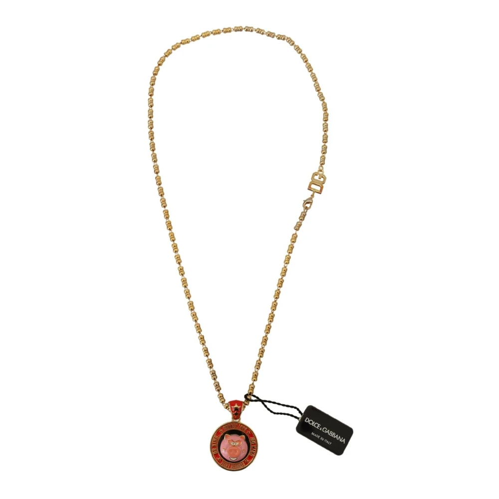 Dolce & Gabbana Women's Gold Charm Chain Necklace - 100% Authentic