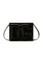 black-dg-logo-leather-shoulder-bag