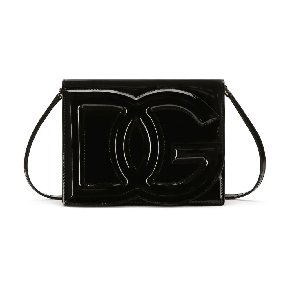 Dolce & Gabbana Women's Black Dg Logo Leather Shoulder Bag - Cross Body Bags - One Size - Bags