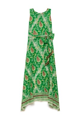 paisley-viscose-dress-in-green-brown-beige