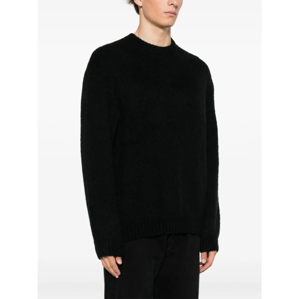 Carhartt WIP Gestreepte Middelzware Gebreide Trui Black Heren