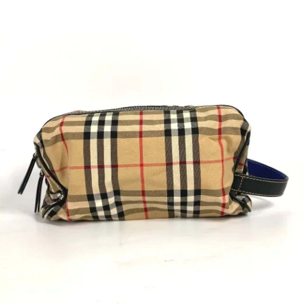 Burberry Vintage Pre-owned Leather clutches Beige Dames
