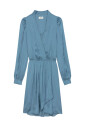 robe-satinee-drapee-bleue