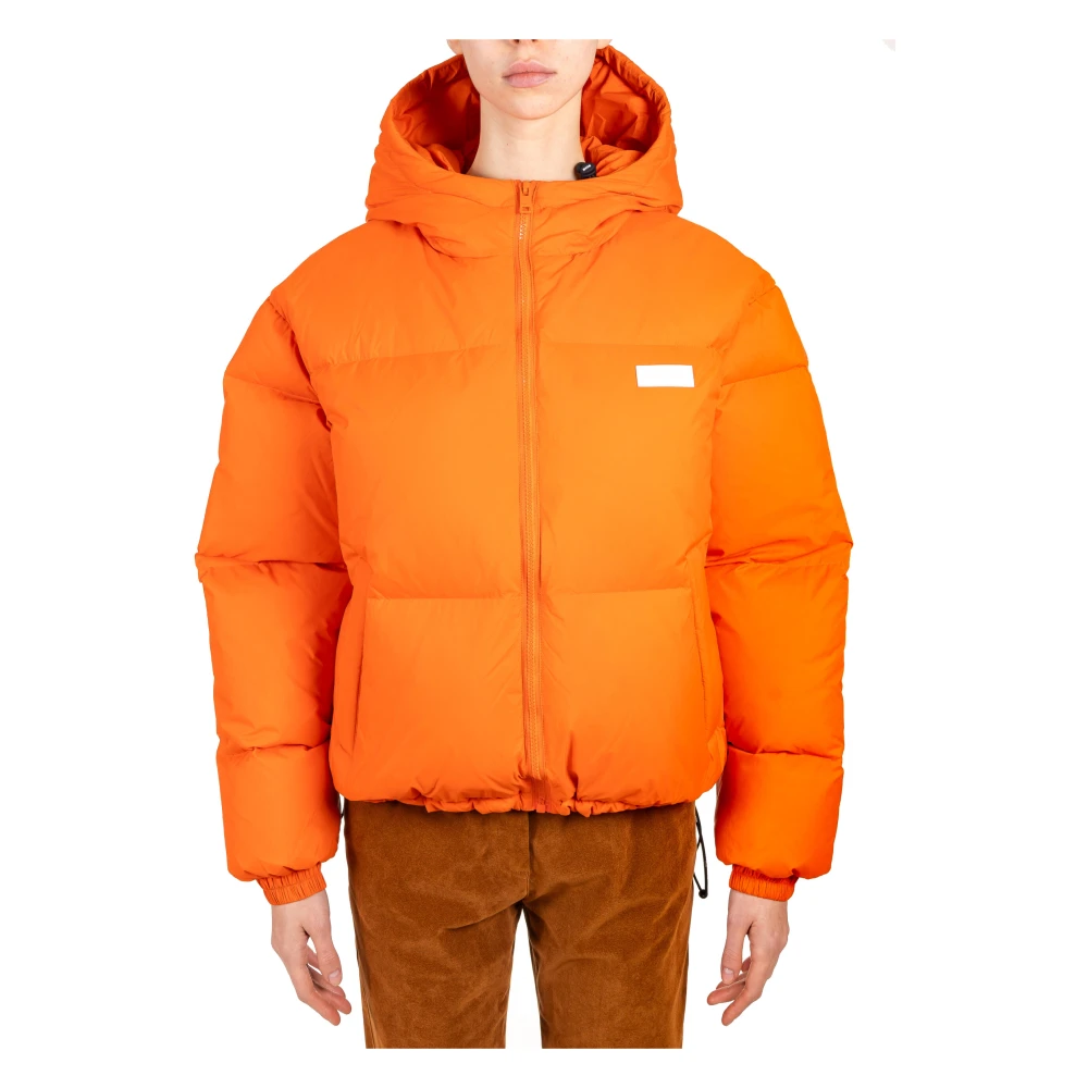 Msgm Women's Orange Winter Jackets, Xs, Plumas Corto