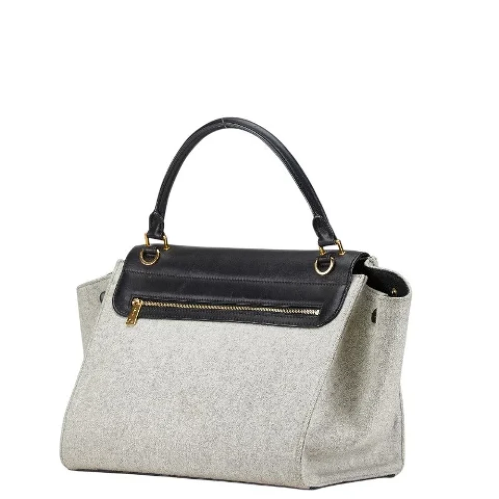 Celine Vintage Pre-owned Canvas celine-bags Gray Dames