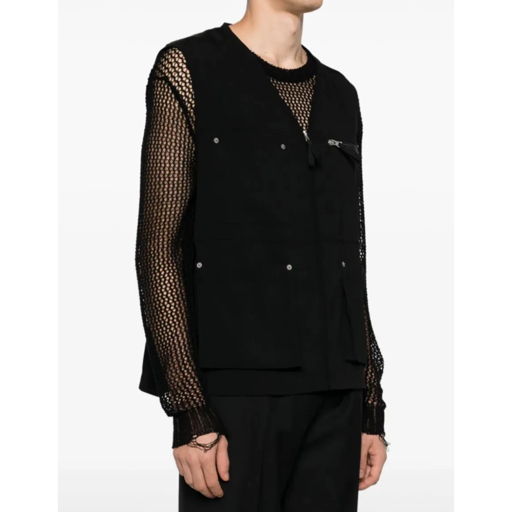 MM6 Maison Margiela Zwart Vest Black Heren