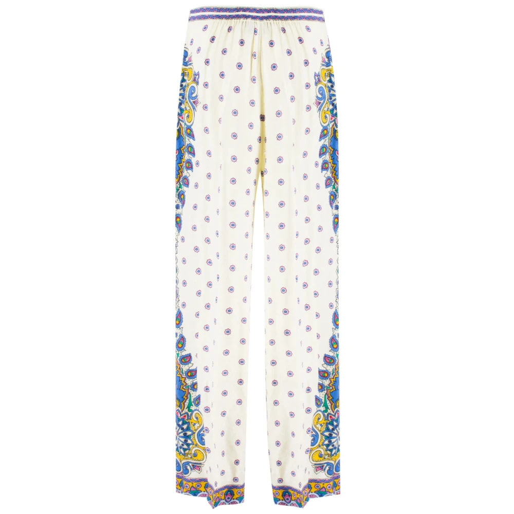 ETRO Zijden Palazzo Broek met Paisley Print Multicolor Dames