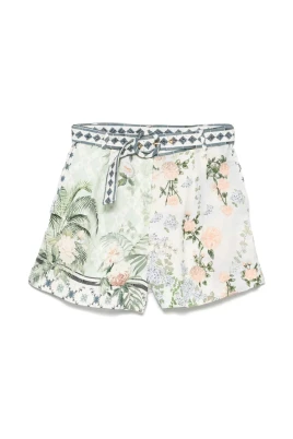 Kristallutsmyckade Veckade Shorts