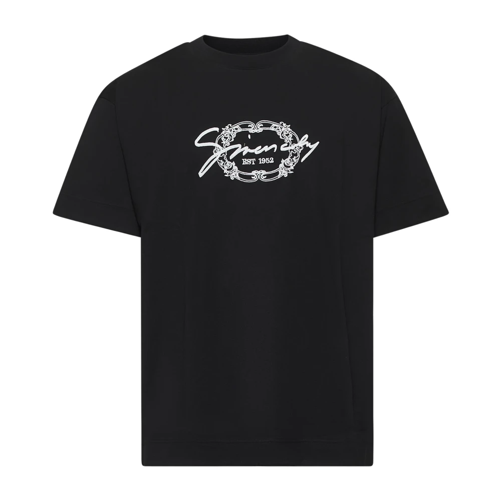 Givenchy Zwart Katoenen Medaillon T-shirt Black Heren