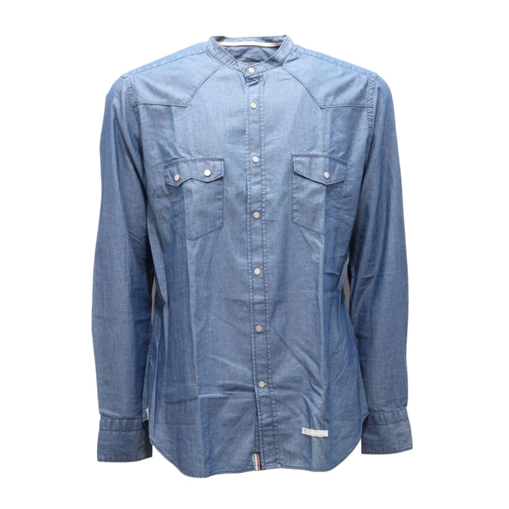 Tintoria Mattei 954 Men's Blue 6193Al Camicia Slim Shirt