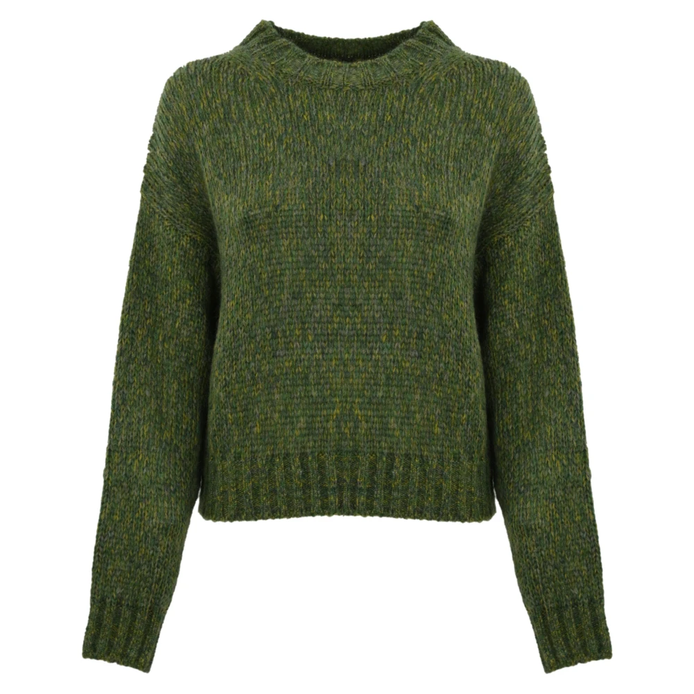 Max Mara Weekend Groene Mohair Trui Lange Mouw Green Dames