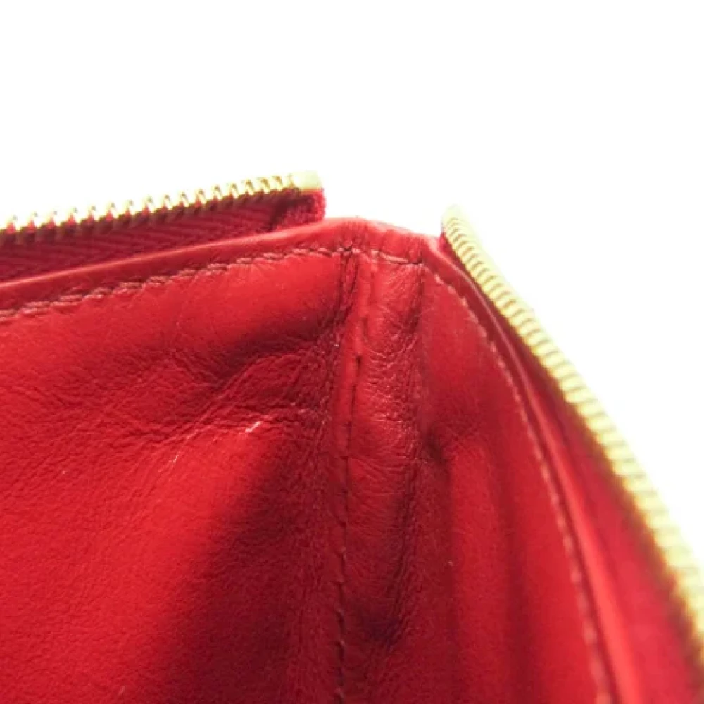 Celine Vintage Pre-owned Leather clutches Red Dames