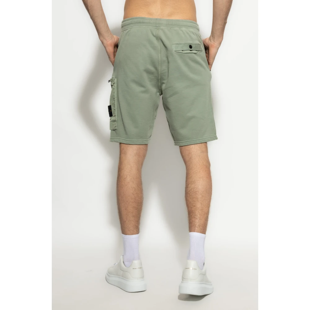 Stone Island Shorts met logo Green Heren