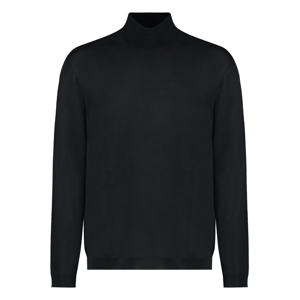 Roberto Collina Geribbelde Coltrui Black Heren