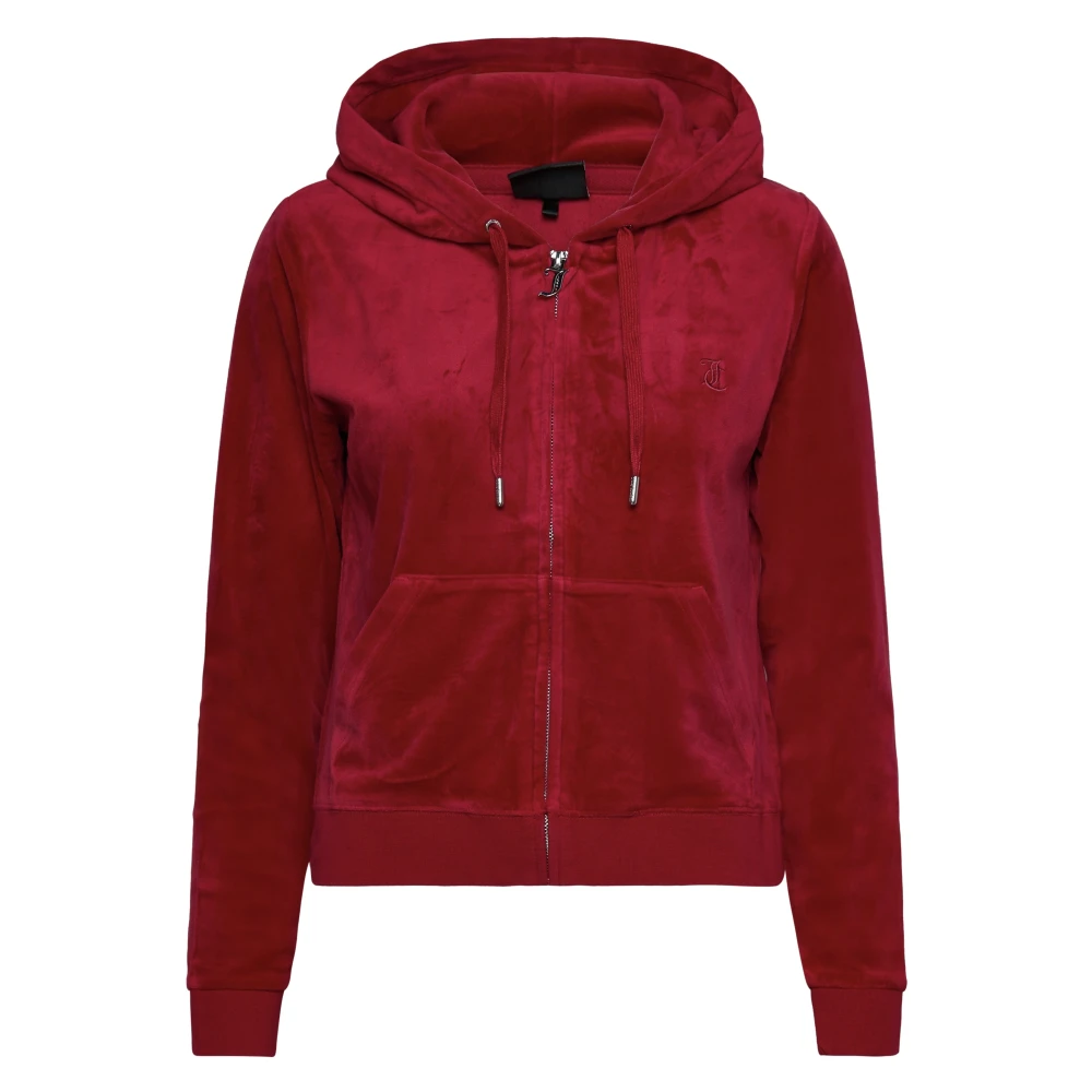 Rød Classic Velour Zip Astor Red Jakke