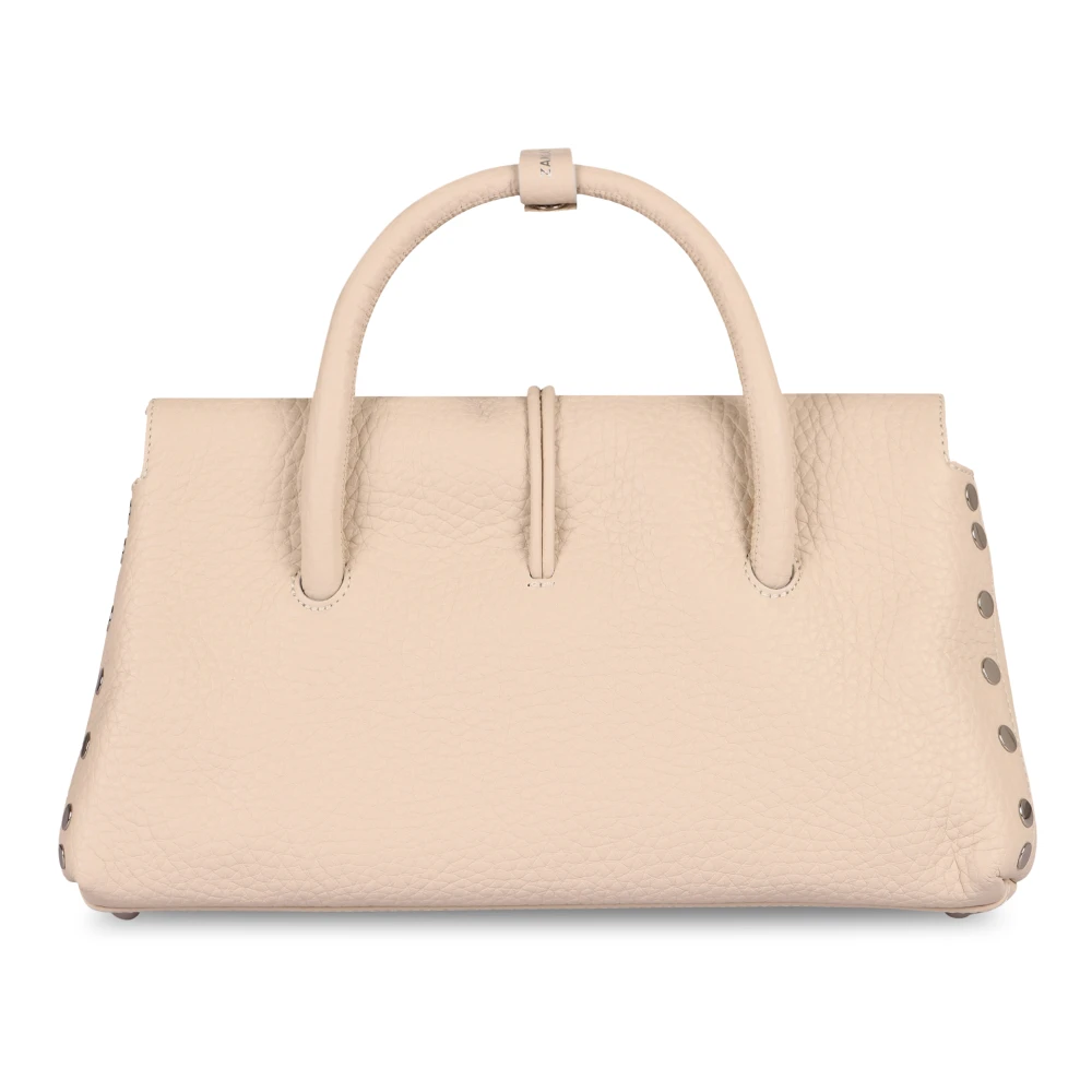 Zanellato Korrelige leren handtas met studs Beige Dames