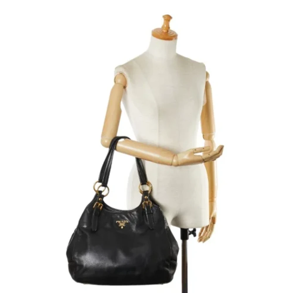 Prada Vintage Pre-owned Leather prada-bags Black Dames