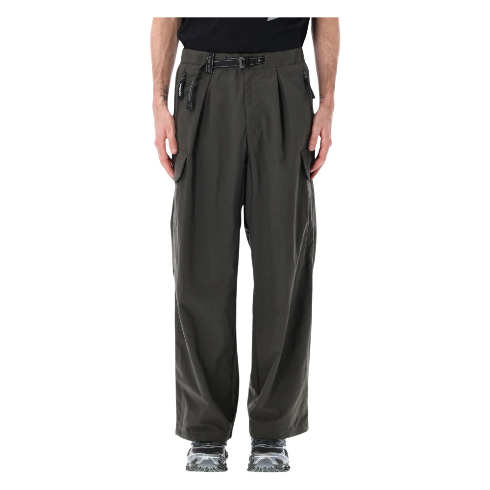 And Wander Men's Black Wide Trousers, Xl, Twill Cargo Pant