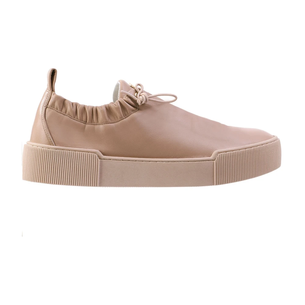 Högl Minimalistische Leren Sneakers Dames Schoenen Beige