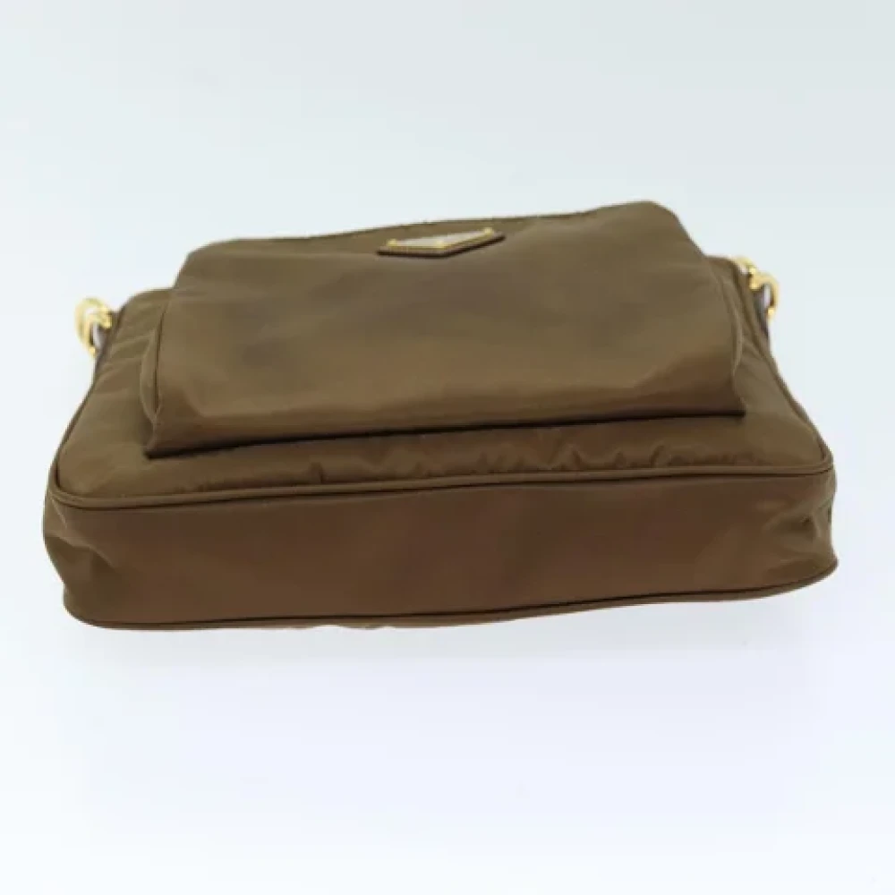 Prada Vintage Pre-owned Nylon prada-bags Brown Dames