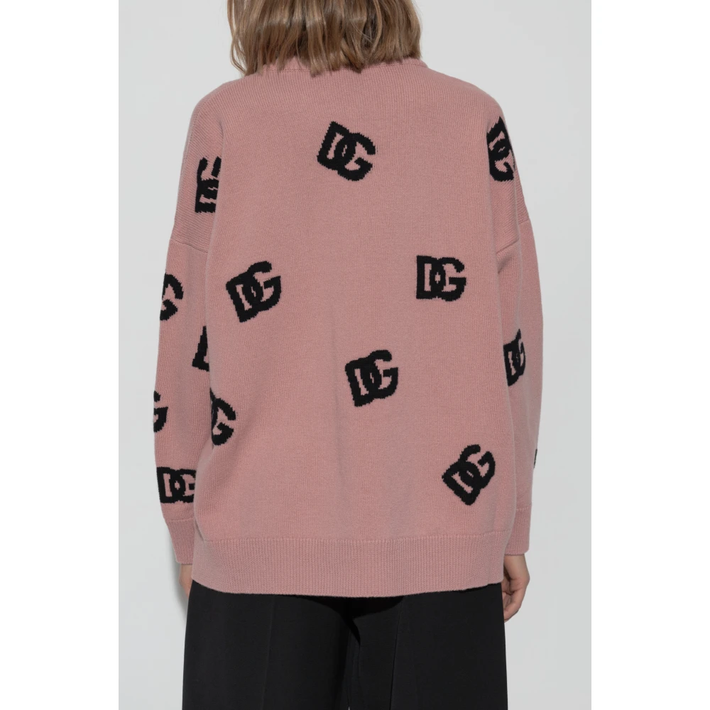 Dolce & Gabbana Monogram trui Pink Dames