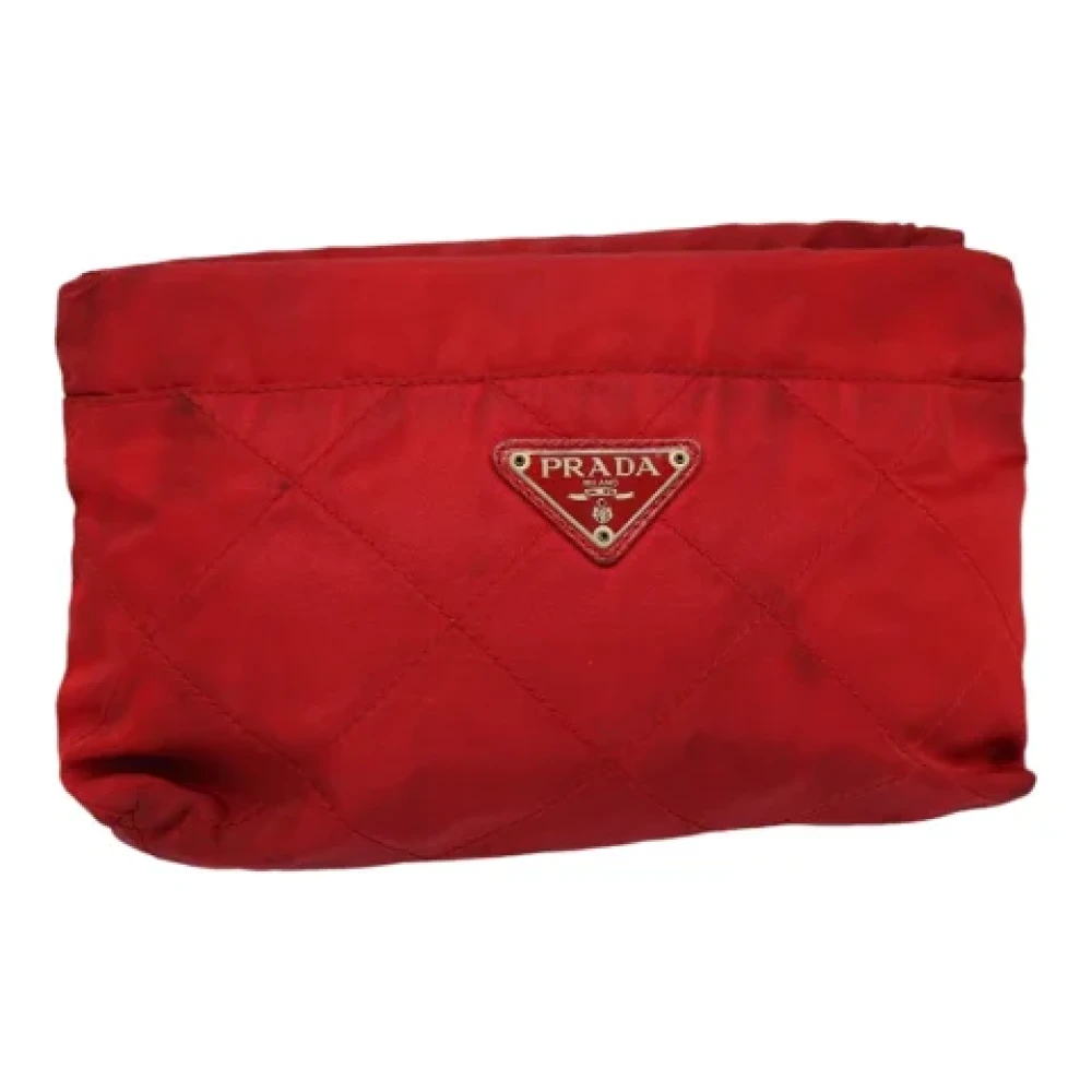 Prada Vintage Pre-owned Nylon pouches Red Dames