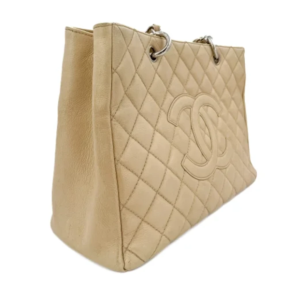 Chanel Vintage Pre-owned Leather chanel-bags Beige Dames
