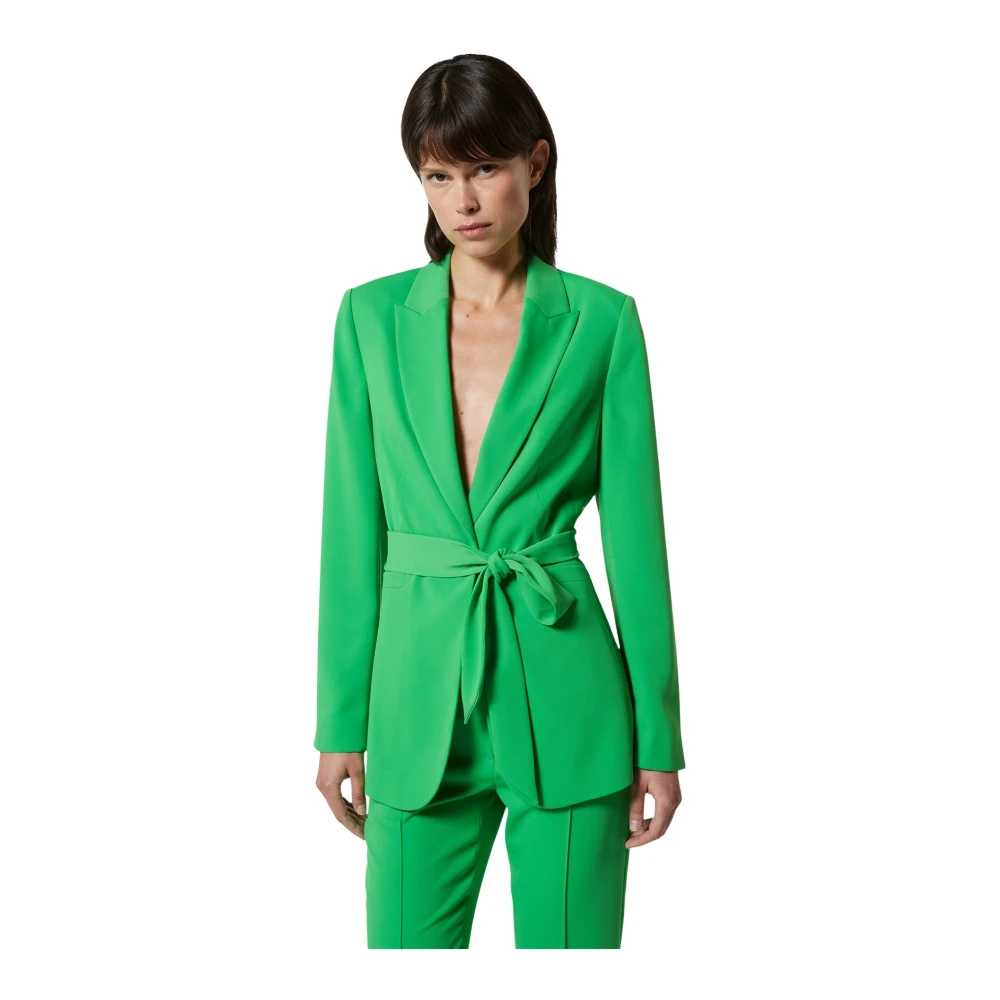 Silvian Heach Donna Verde Blazer Con Cintura Con Cintura