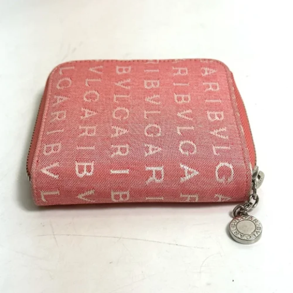 Bvlgari Vintage Pre-owned Fabric wallets Pink Dames