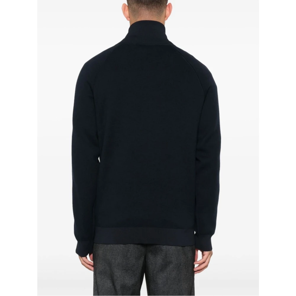 Hugo Boss Donkerblauwe Gebreide Trui Aw24 Blue Heren