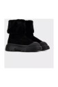 black-furry-ankle-boots-slip-on